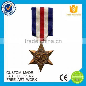 Souvenir brass material star army medal