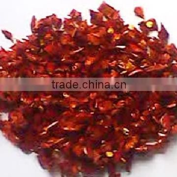 dehydrqated sweet yuanyuan spice with ou certificate red bell pepper granules 10*10mm China(mainland)