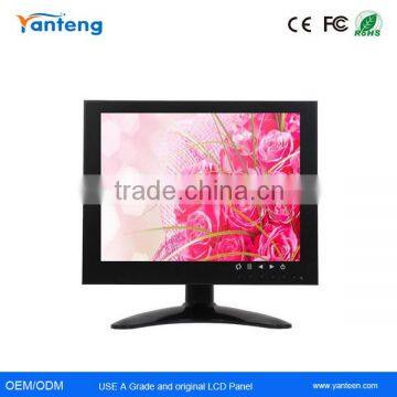 1024x768 Resolution 8inch Industrial LCD CCTV monitor with AV BNC VGA input