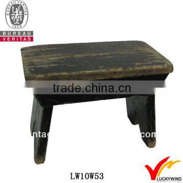 Customized French country wood stool with back with low price