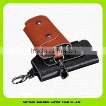 Fashion Style Genuine Leather Key Wallets with 6 keyrings 14028