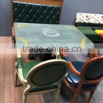 Hot Sale Chinese Modern Fast Food Restaurant Iron Dining Tables and Chairs photo-3