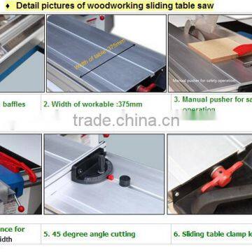Hshm995824 Hot Sale Qing Dao Precision Combined Wood Cutting Sliding Table Saw Made Inqing Dao