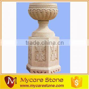 Chinese stone garden flower pot, stone flower planters