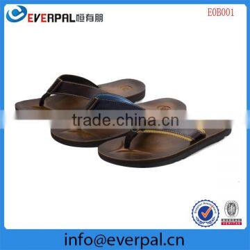 high quality man leather slipper,genuine leather slipper