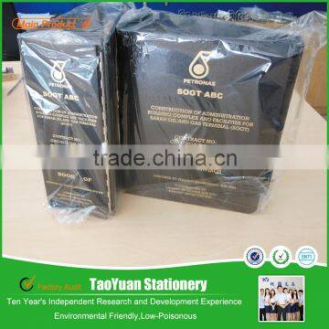 wholesale leatherette paper folder /petronas folder with 3 post binder