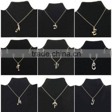 Promotional Letter Necklace Jewelry, all Alphabet Charms Necklace For Lady Gift