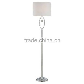 2017 hotel decorative Crystal floor lamp with linen shade good for inn decor high end