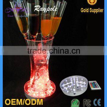 Best-selling Home Party Light Decoration Lighting 6 inch LED Lighted Bottle Bases for Rental