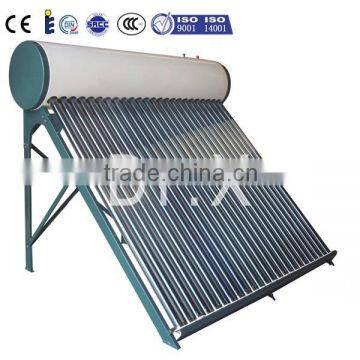 color steel outer tank non pressure evacuated tube solar water heater