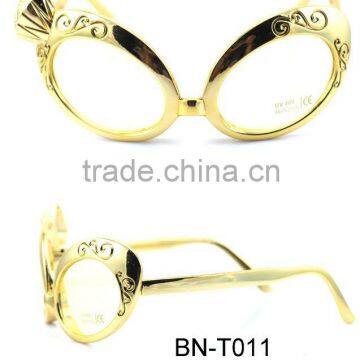 Gold Metallic Decoration Sunglasses