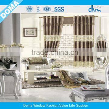 Home textile 2 bundle polyester curtain with back tab