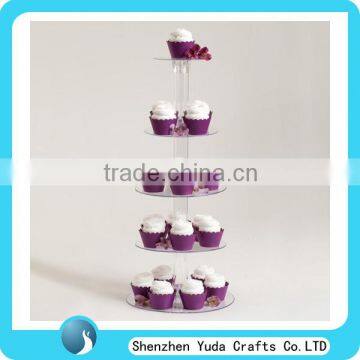 Clear acrylic cupcake display stand, 5 tier cup cake display, lucite birthday cake stand