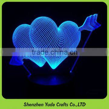 Special Modern Gift Valentine'S Gifts Cupid'S Arrow Love Heart Desktop Lamp