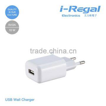 High quality Efficient EU plug 1.0A cheap CE wall charger