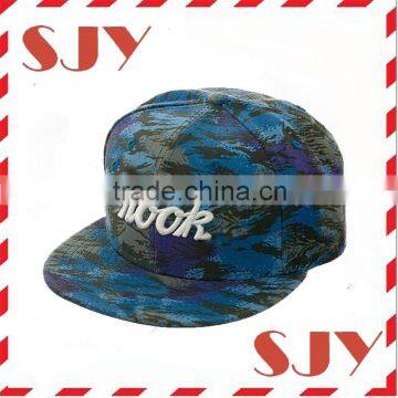 Popular wholesale Snapback floral festival flat bill fitted hat cap