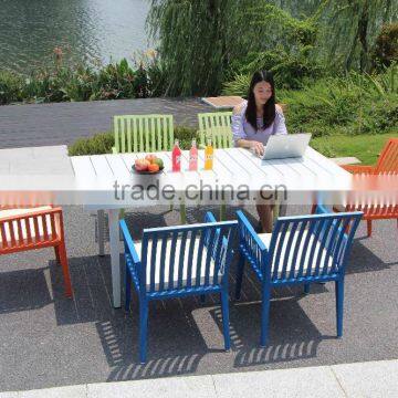 Hot Sale Outdoor Garden 7pcs Aluminum Table and Chair Dining/Aluminum Furniture