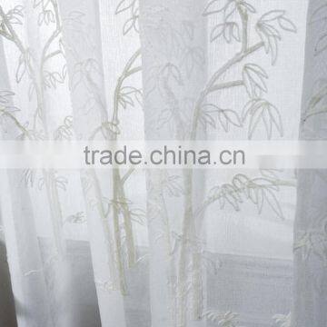 Chinese Style 100% Polyester Embroidered With Bamboo Sheer Fabric photo-5