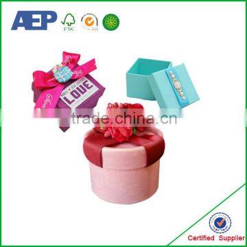 Wholesale plain empty gift paper round box