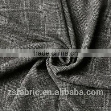 ZHENGSHENG Polyester/Rayon Blend Stretch Jacqrard Fabric For Garment with Fashion Checks