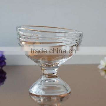 200ml Glassware ice cream glass bowl with stem for sale