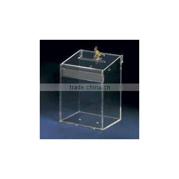 Acrylic Clear Charity Donation Box (AD-F-021)