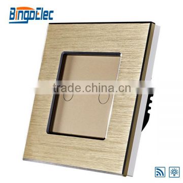 brushed aluminum glass touch panel dimmer light switch