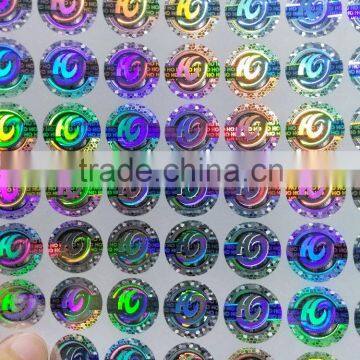 Holographic Feature and Accept Custom Order hologram sticker printing