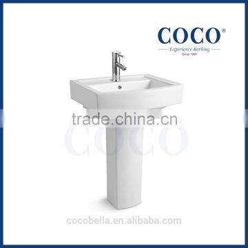 bathroom design ceramic fancy pedestal wash sink basin