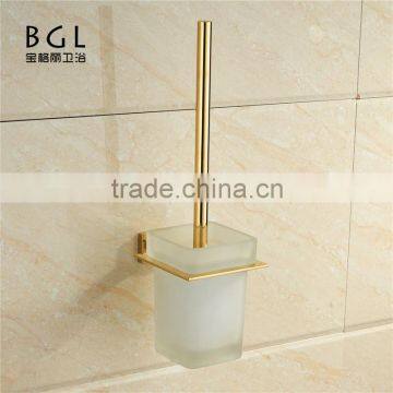 Manufactoyr Zine Alloy Gold Bathroom Accessories Most Popular Toilet Brush Holder