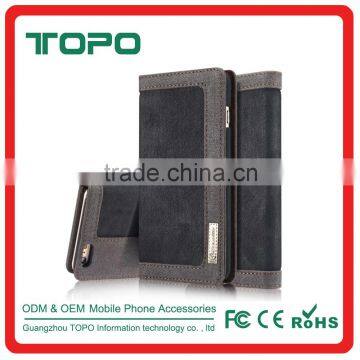 Fashion Denim Wallet Flip Mobile Cowboy Leather Soft TPU Phone Covers Case With Card and Photo For Iphone 6 6s Plus photo-6