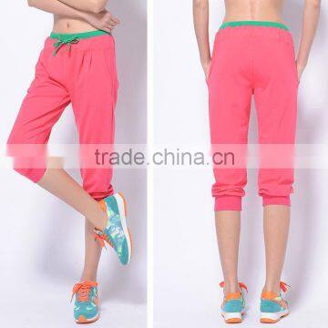 Bangladesh Popular 3/4 Shorts for Women Crossfit Shorts With a Tie at Waist Jumpsuits 2016 Garment Factory Ladies Panties