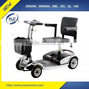 24V/200W 2015 battery best folding travel small scooters for disabled 4 wheel for sale