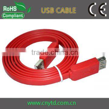 Alibaba express hot selling data cable flat usb extension cable