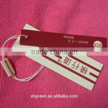 Matte surface offset printing hangtag,brand logo clothing swing tag