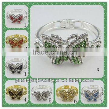 Wholesale 1 DZ(12 pieces)fashion colorful rhinestone charm bracelet bangle-SB0002