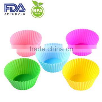 Lifetime Guarantee Cake Tool FDA Silicone Baking Cups in 6 Colors
