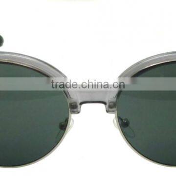 2016 Vintage Style no Logo Leopard Men Round Metal Frame Mirror Promotion Sunglasses for Man