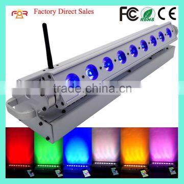 Event Lighting 6in1 RGBWAUV 9*18w Rechargeable Wifi Phone IOS Android App Wireless DMX Battery Powered LED Uplight