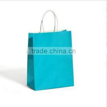 Aqua Blue Custom fancy design gift paper bag