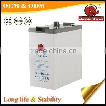 High quality ABS container and cover solar system battery 2v 600ah