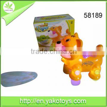 Top selling electric cartoon toys tiger with light