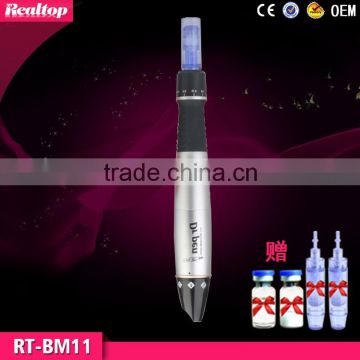 Bottom Price!!!electric derma pen professional home use derma pen, electric auto 12 needle dermapen microneedle machine