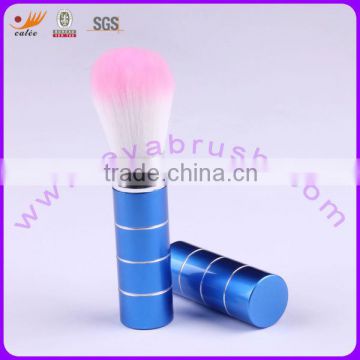 Synthetic hair retractable face brush