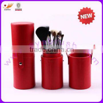 12 Pcs Travel Makeup Brush Set With Red Cup Holder