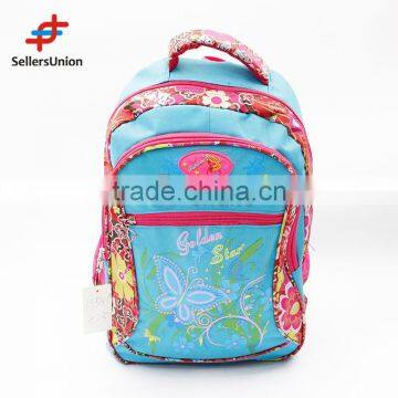 No.1 yiwu exporting commission agent wanted Floral Pattern Fshion Sport Backpack for Girls