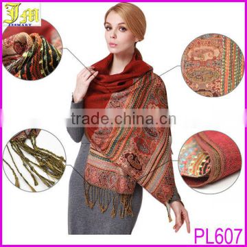 High Quality Vintage Women Lady Soft Long Neck Large Tassel Scarf Wrap Shawl Pashmina Stole Scarves