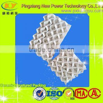 ceramic stuctured packing as as mass transfer media