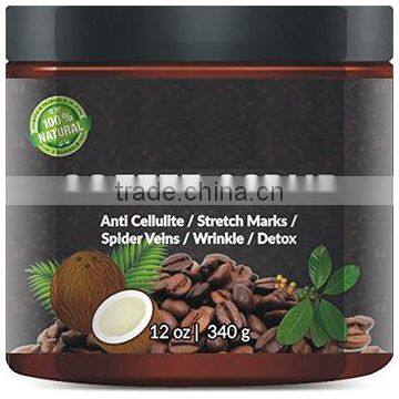 Natural Coffee Scrub with Organic Coffee Coconut and Shea Butter Best Acne Anti Cellulite