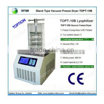 laboratory vacuum equipment Manufacturers grand type vacuum freezing dryer TOPT-10B for medical bottle